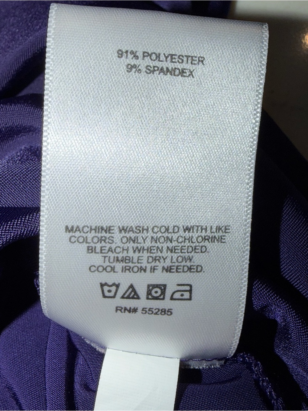 Express Body Contour V-Neck Long Sleeve Bodysuit Purple - XS - Picture 4 of 5